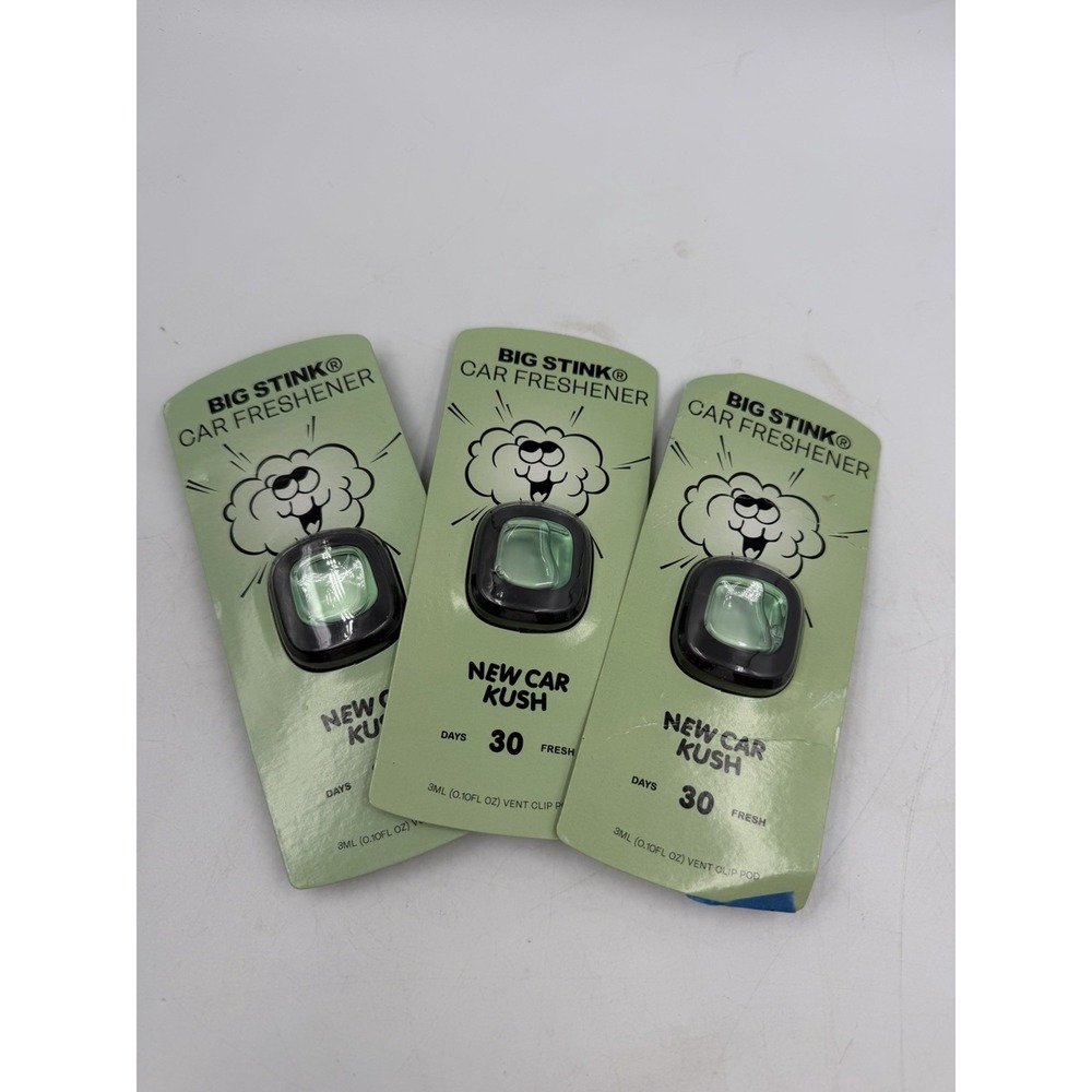 Lot Of 3 Car Air Freshener Clip, Car Freshner Vent (Pack of 1) New Car Kush